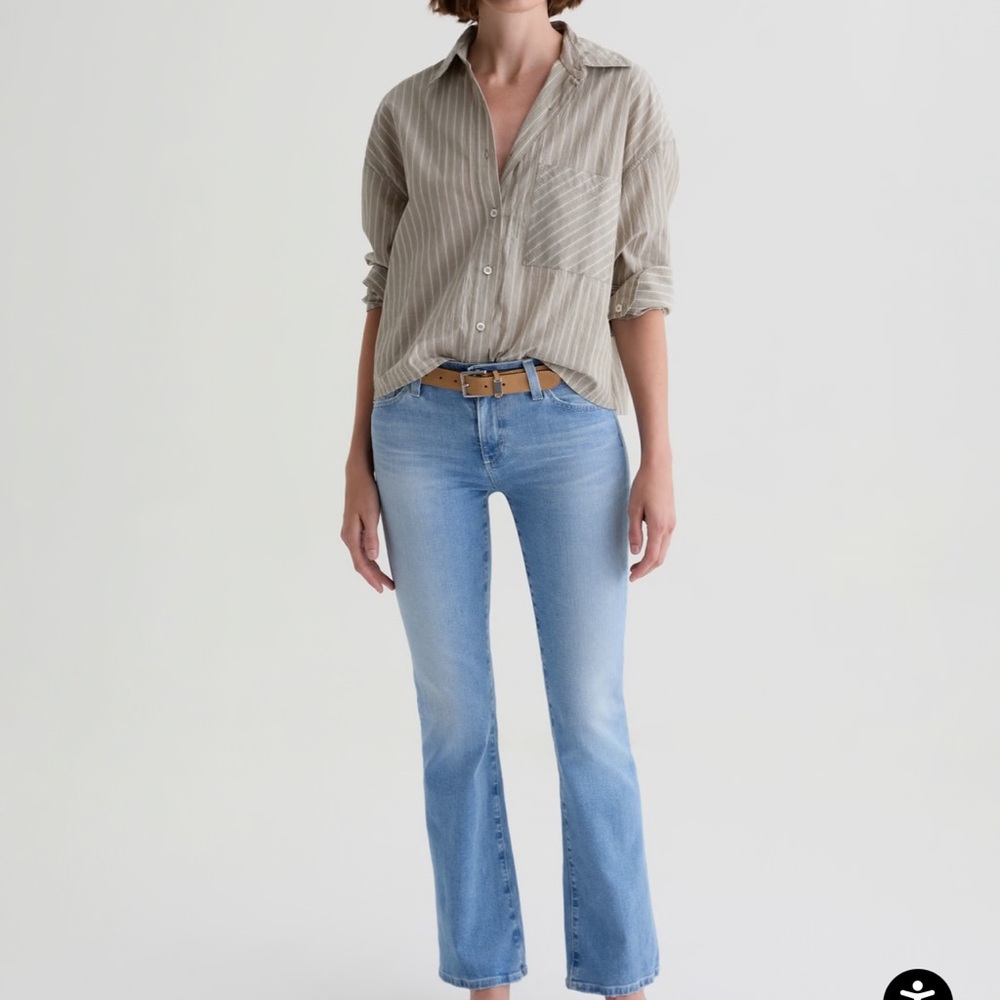 AG Adriano Goldschmied Boho The Angel Lt Blue Boot Leg Jeans Vintage Y2K Sz 30R